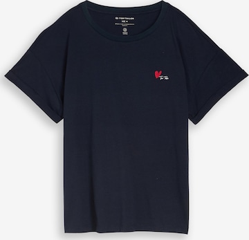 Tricou de la TOM TAILOR pe albastru: față