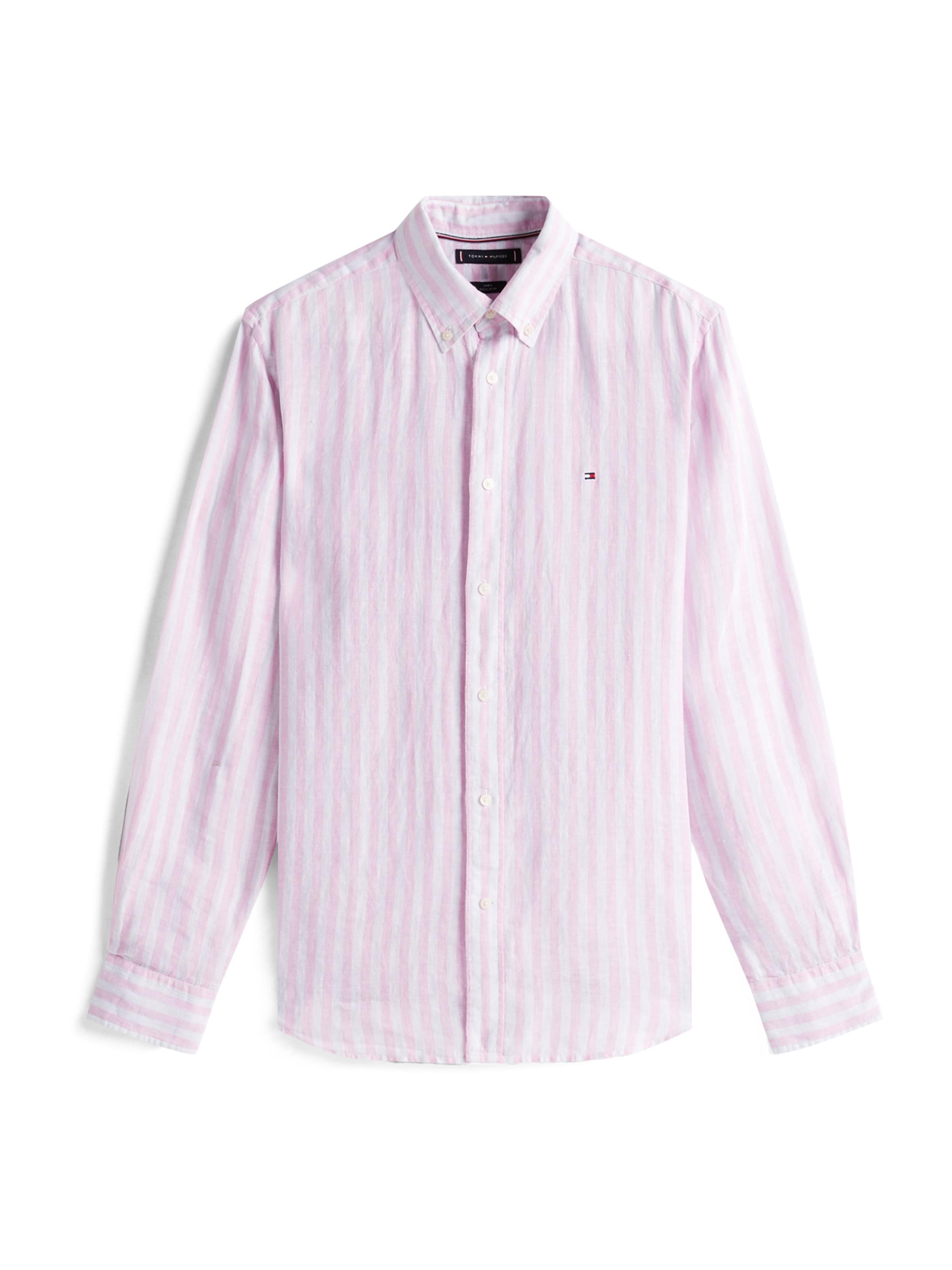 Cămașă 'ESSENTIAL' TOMMY HILFIGER pe roz / alb, Vizualizare produs