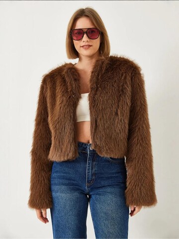 Giacca invernale di Bianco Lucci in marrone: frontale