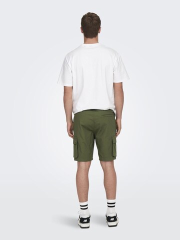 Regular Pantalon cargo Only & Sons en vert