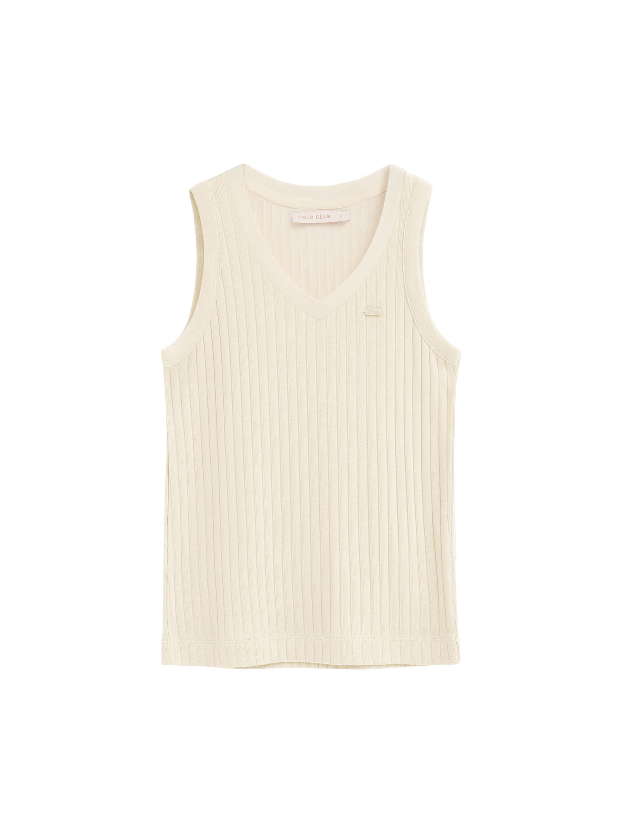 Polo Club Top in Beige: Vorderseite