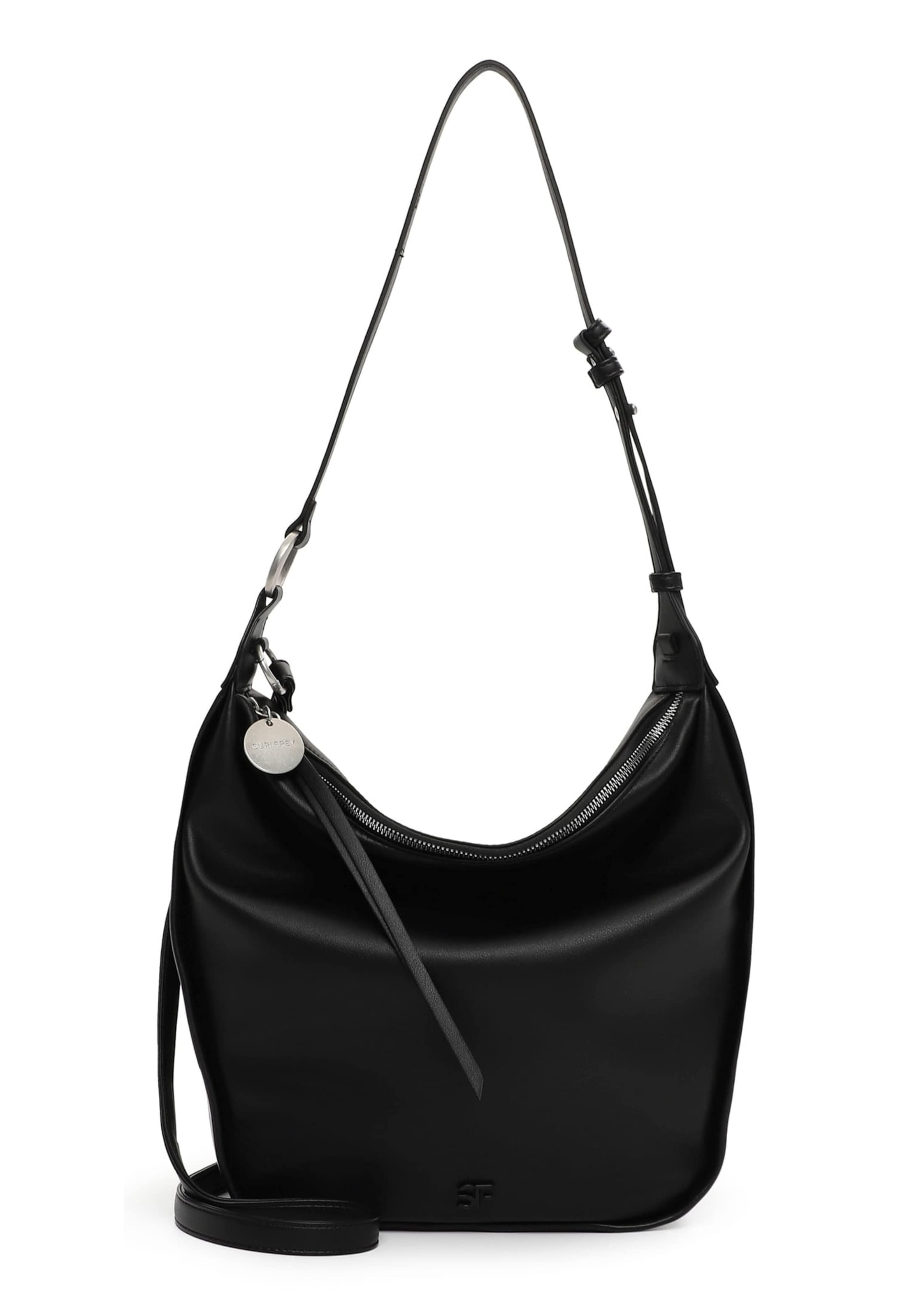 Borsa a sacco 'Lory' di Suri Frey in nero: frontale