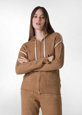 DEHA Gebreid vest in Bruin: voorkant