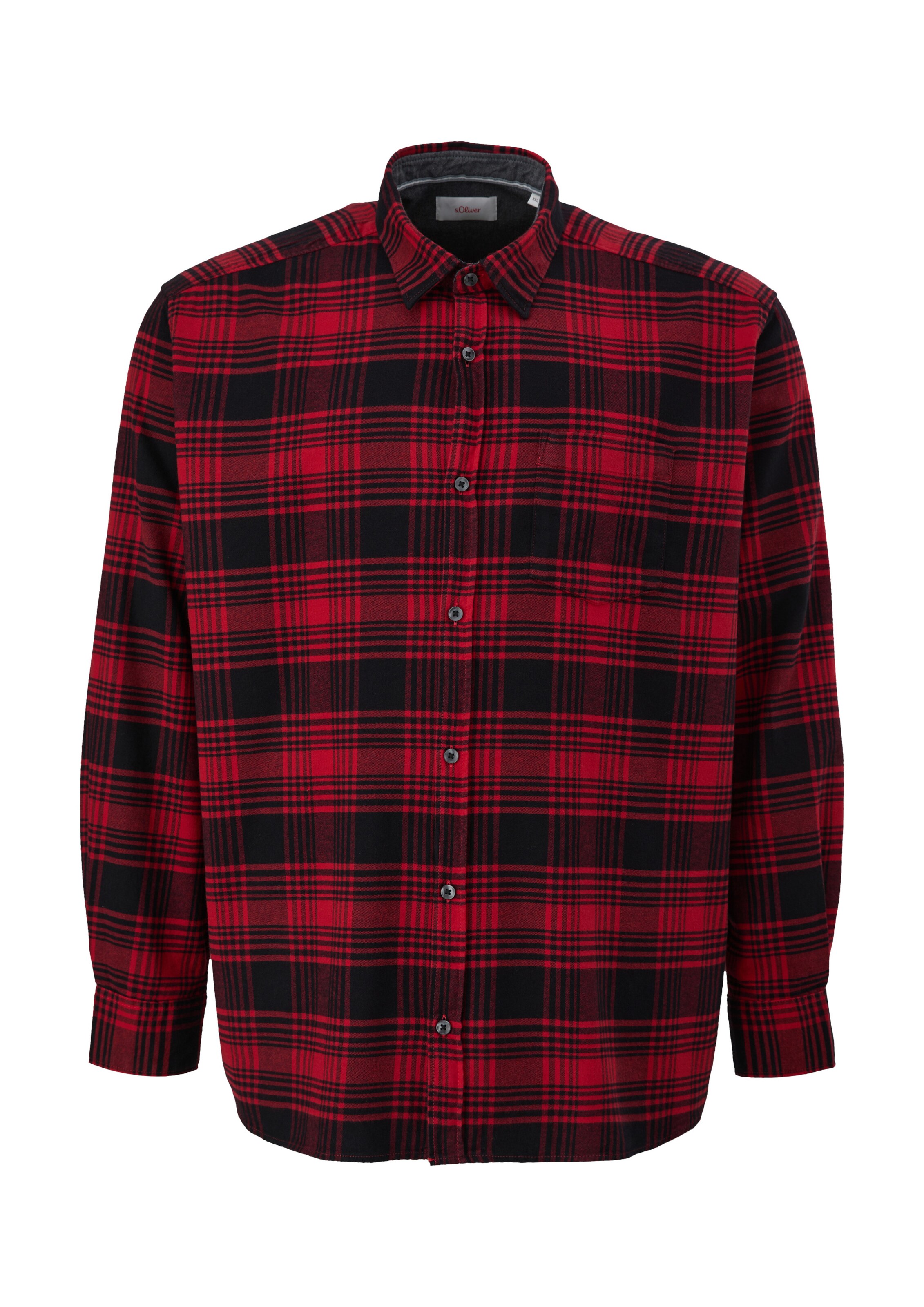 s.Oliver Men Big Sizes Hemd in Rot: Vorderseite