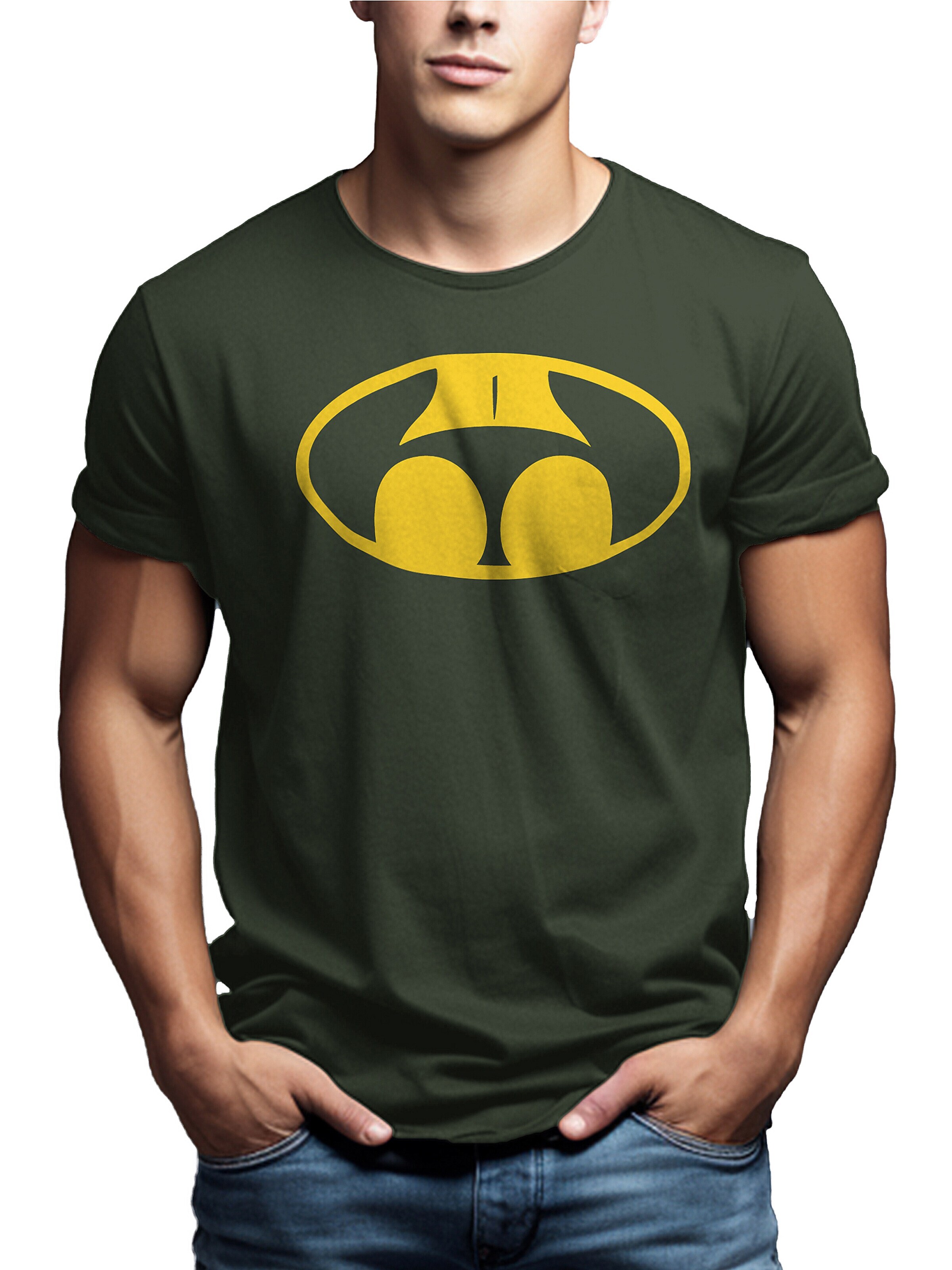 MAKAYA Shirt 'Buttman' in Green