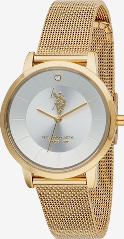 U.S. POLO ASSN. Analoog horloge 'Amalia' in Geel: voorkant