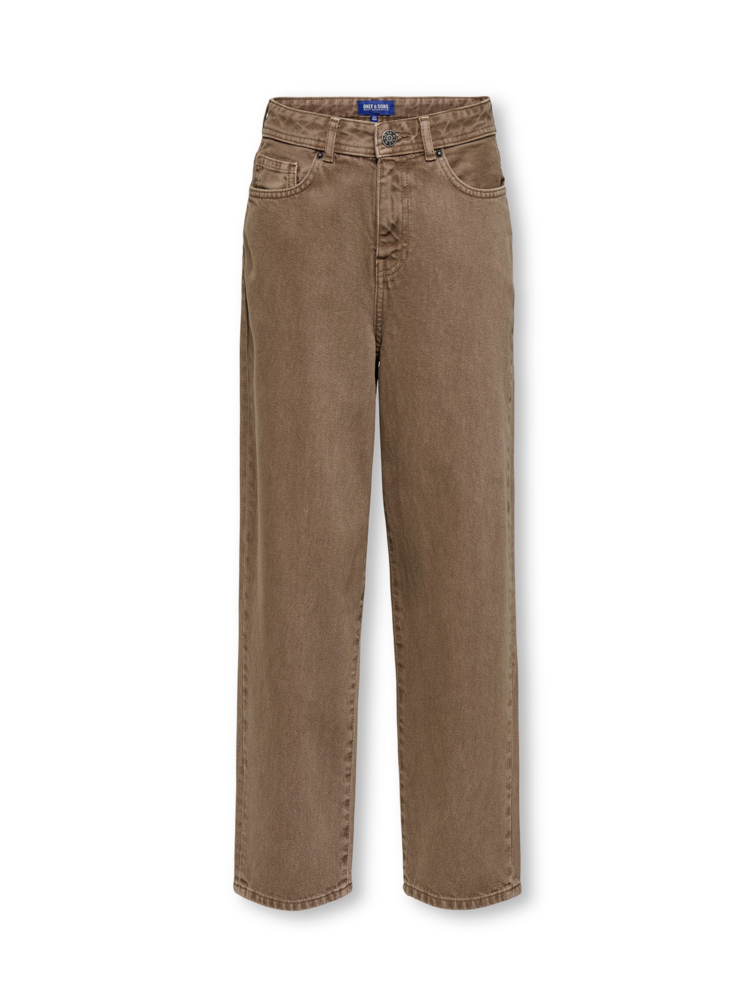 Only & Sons Junior Loosefit Jeans 'OSJFADE' in Bruin: voorkant