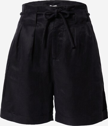 SCOTCH & SODA Zvonové kalhoty Kalhoty se sklady v pase – černá: přední strana