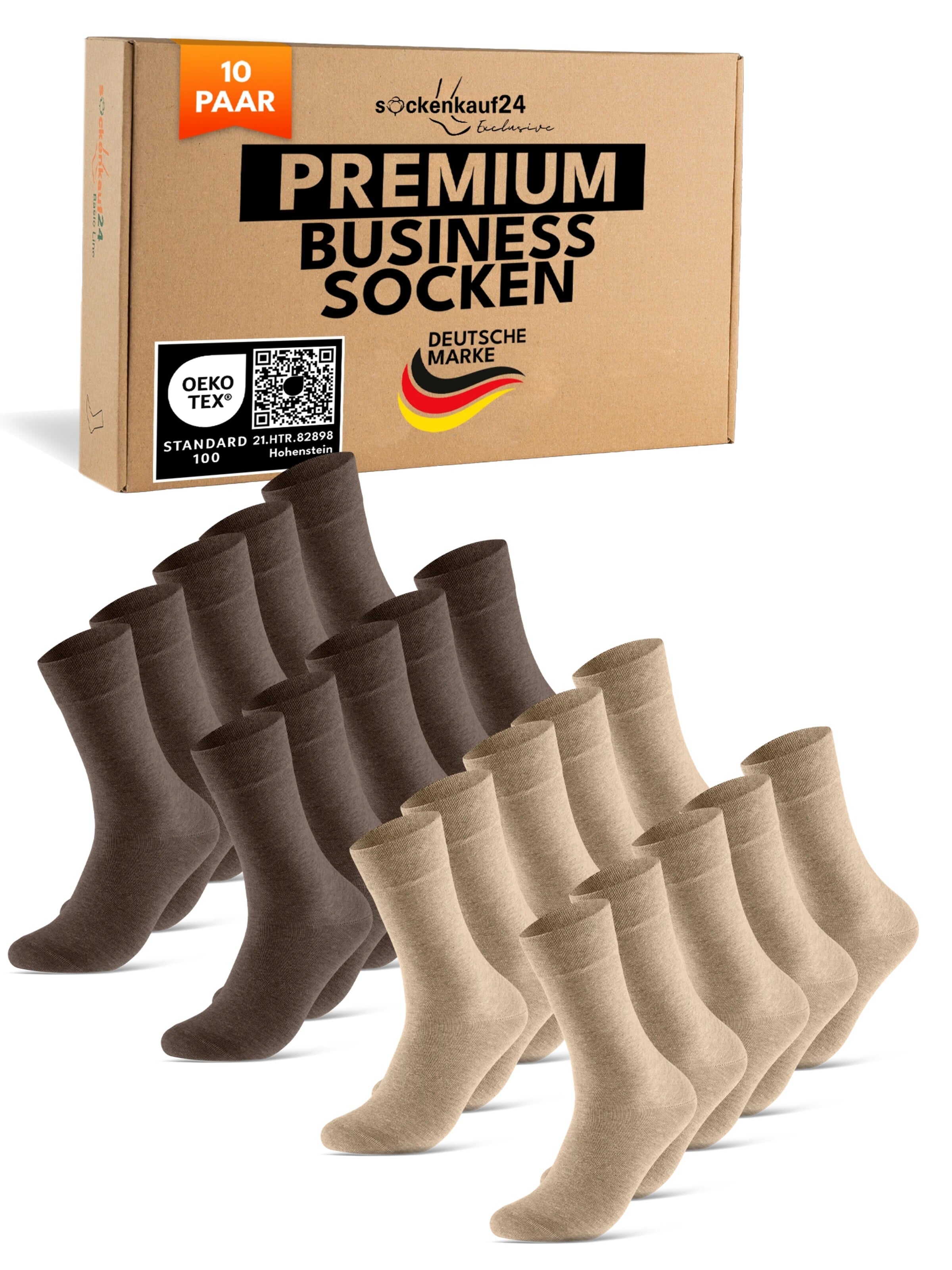 sockenkauf24 Socks 'Business Socken' in Beige: front