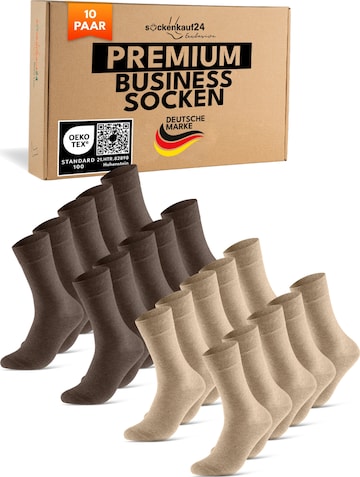 sockenkauf24 Socks 'Business Socken' in Beige: front