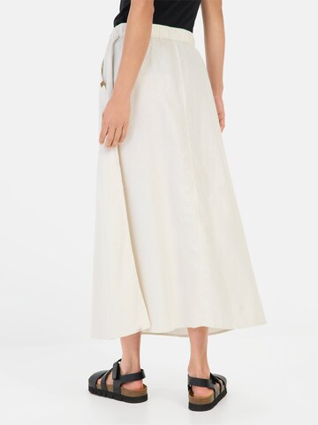 CAMEL ACTIVE A-Linienrock mit elastischem Bund in Weiß