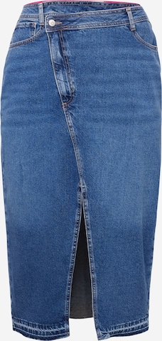 River Island Plus - Saia em azul: frente