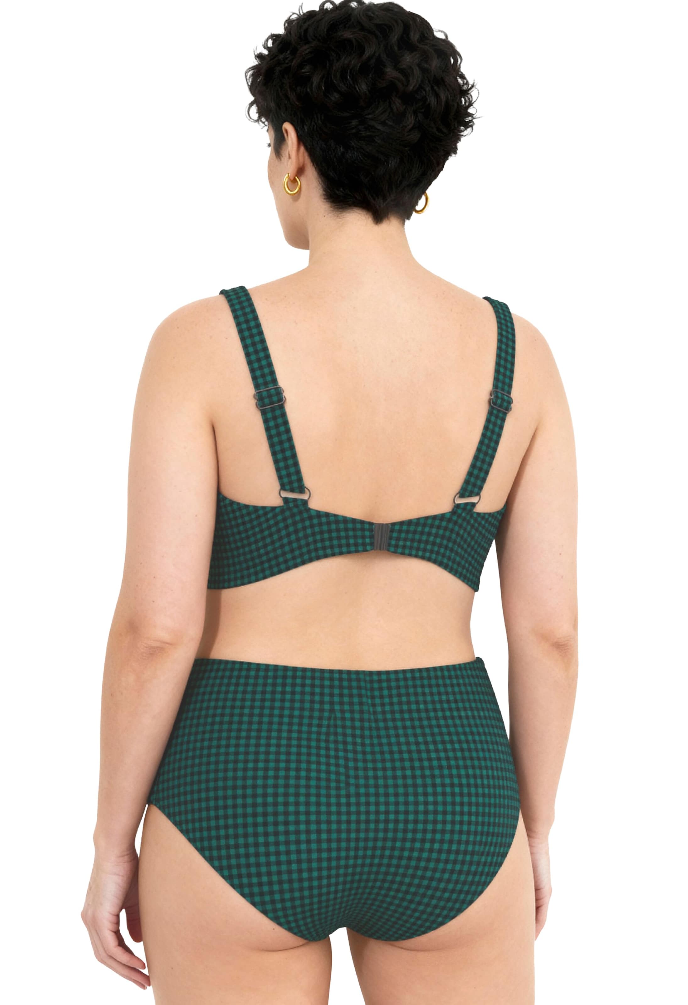 Ulla Popken Triangle Bikini in Green