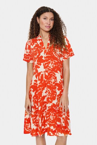 SAINT TROPEZ Kleid 'Eda' in Rot: Vorderseite