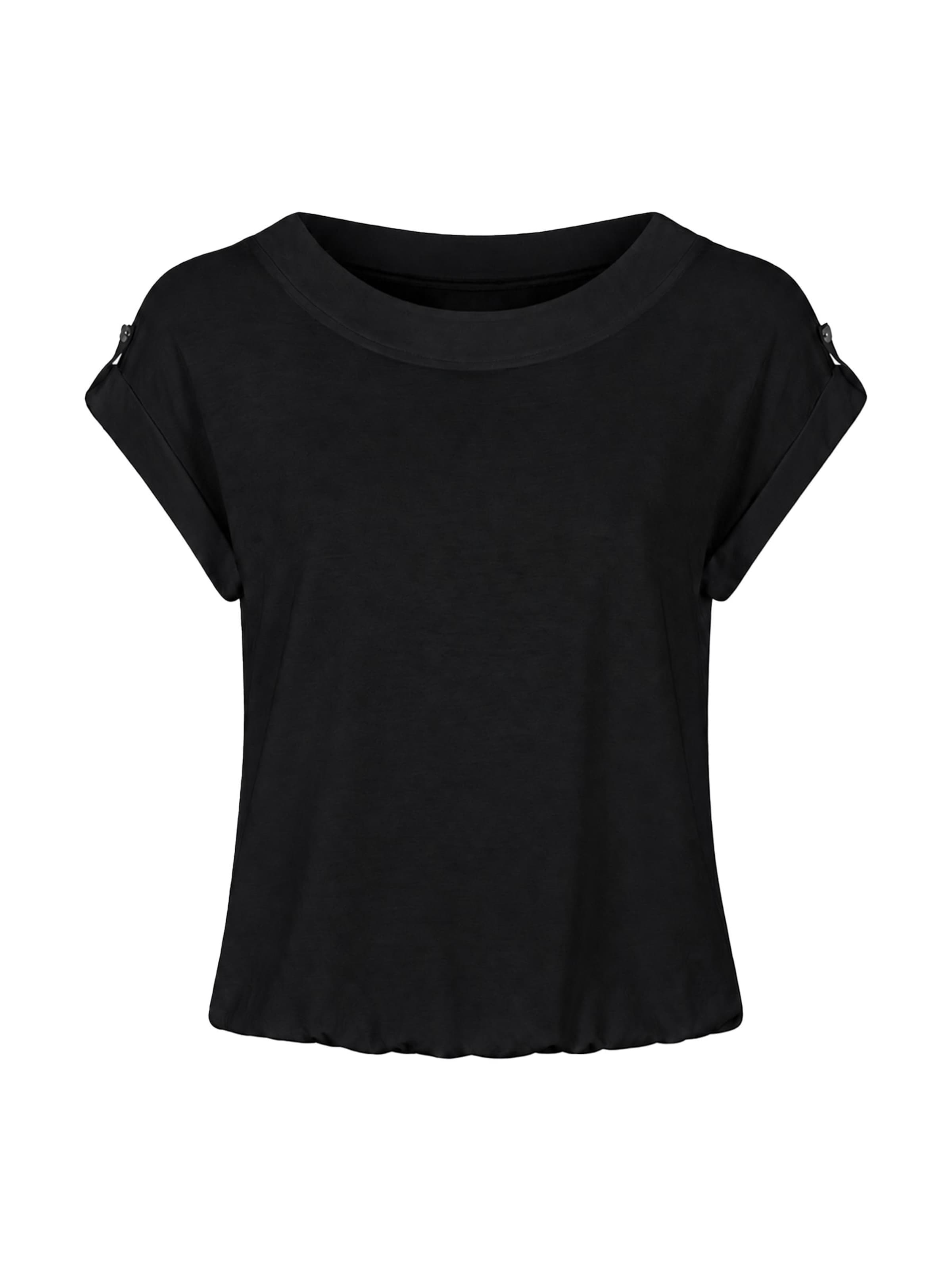 T-shirt 'Blouse - Boat neckline plain' REGINA FASHION en noir : devant