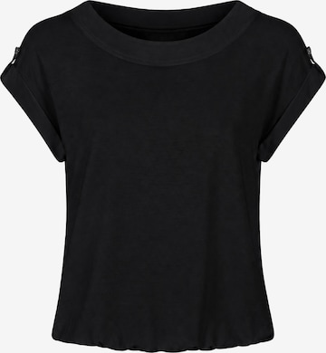 T-shirt 'Blouse - Boat neckline plain' REGINA FASHION en noir : devant