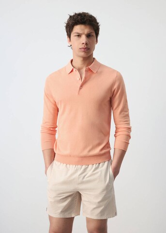 MANGO MAN Sweater 'Pedrosa' in Orange: front
