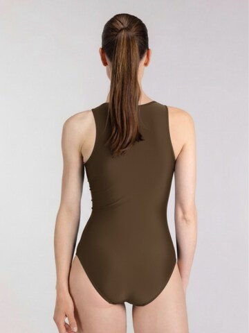WALLIEN Active Swimsuit 'Yemaya' in Brown