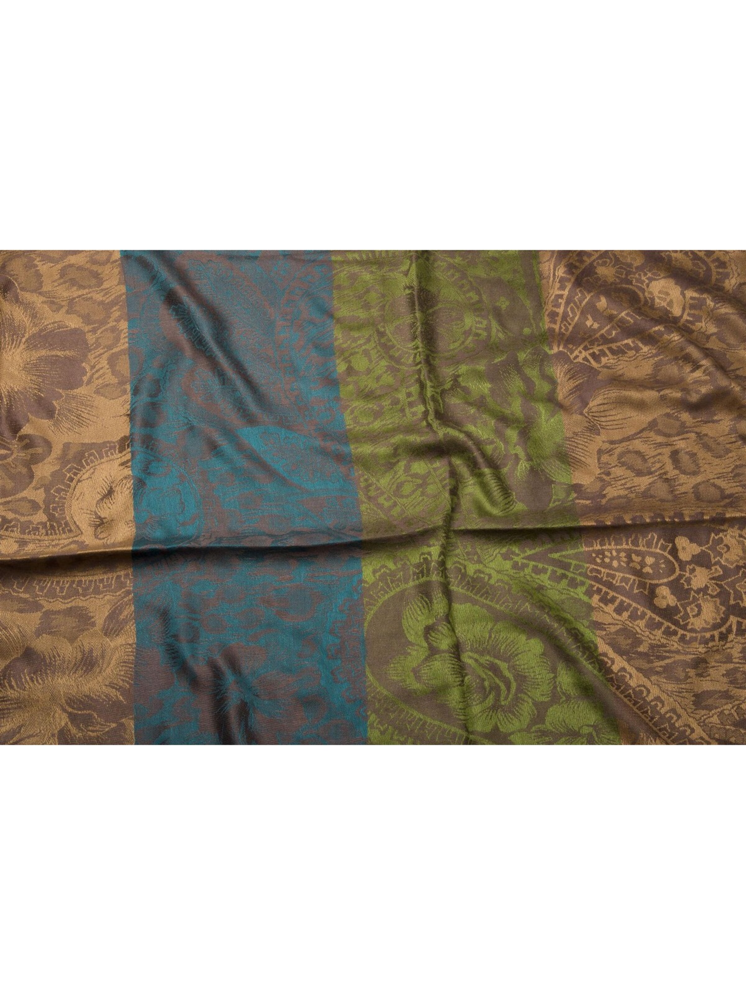 styleBREAKER Loop scarf 'Loop mit Hibiskus Blüten und Paisley Muster' in Green