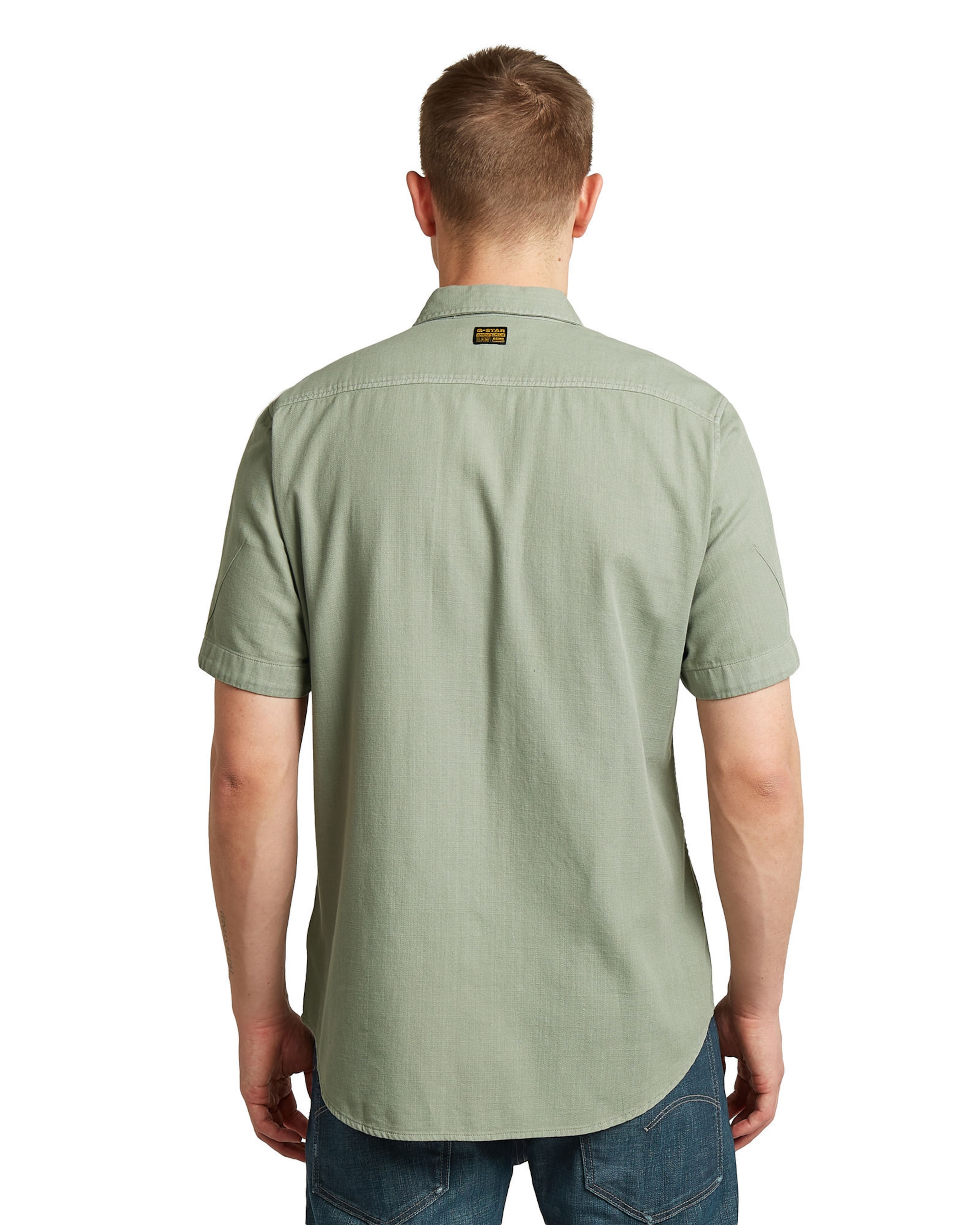 G-STAR Slim Fit Shirts - 'Marine Slim Shirt' in Grün