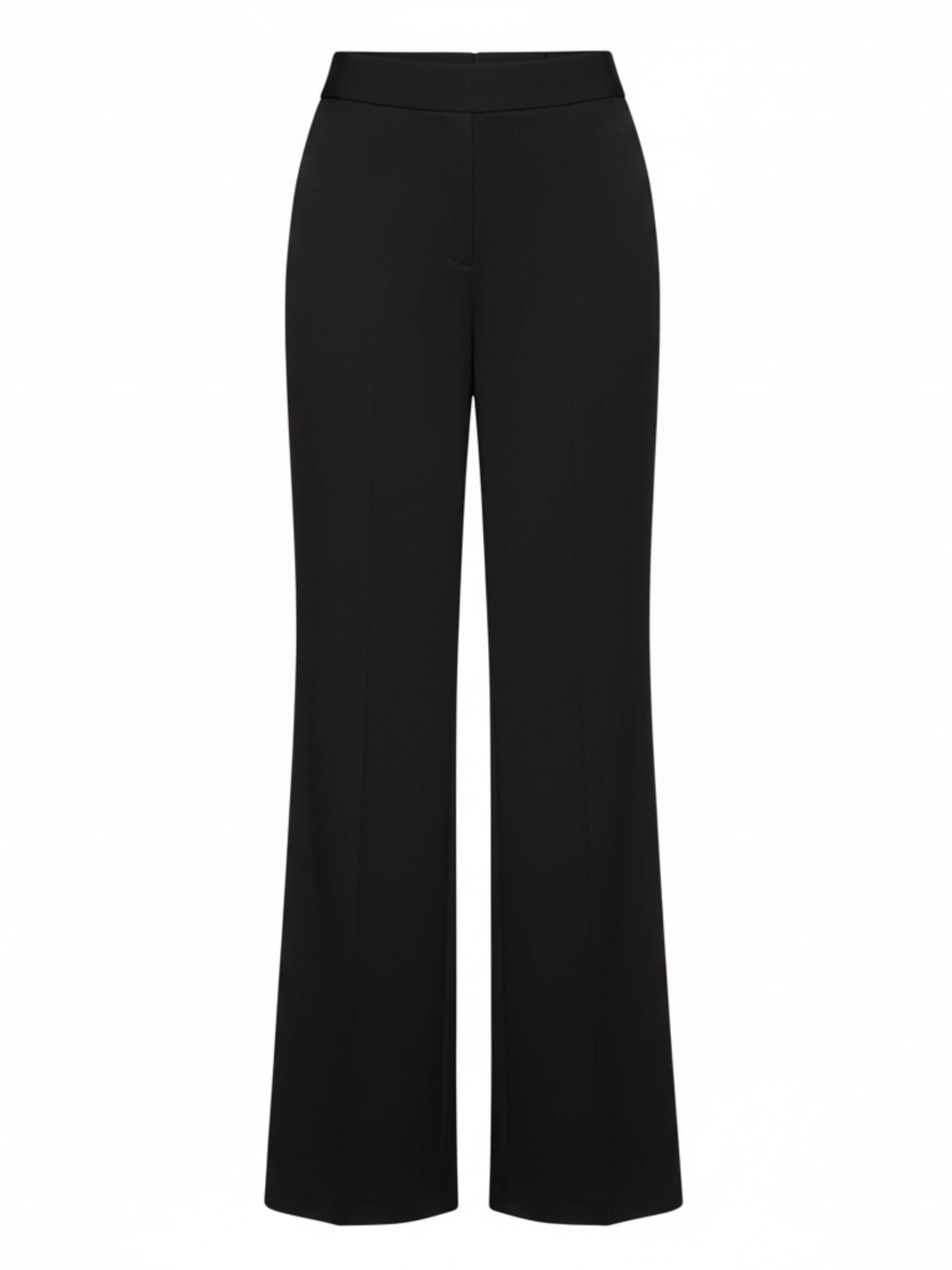 WEARABLE STORIES Wide leg Pleat-front trousers 'Saar' in Black: front