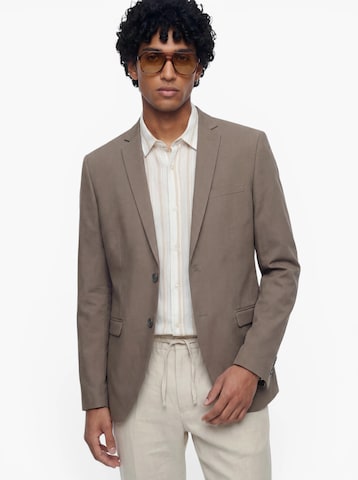 JACK & JONES - Corte superestrecho Chaqueta saco 'JPRFRANCO' en marrón: frente