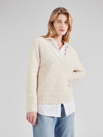 VILA - Jersey en beige: frente