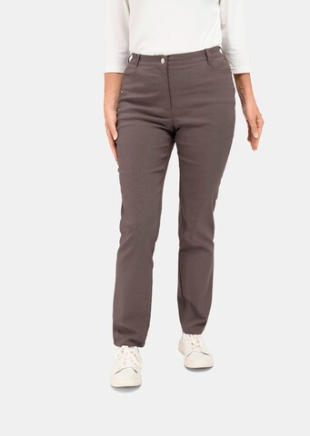 Regular Pantalon 'Carla' Goldner en gris : devant