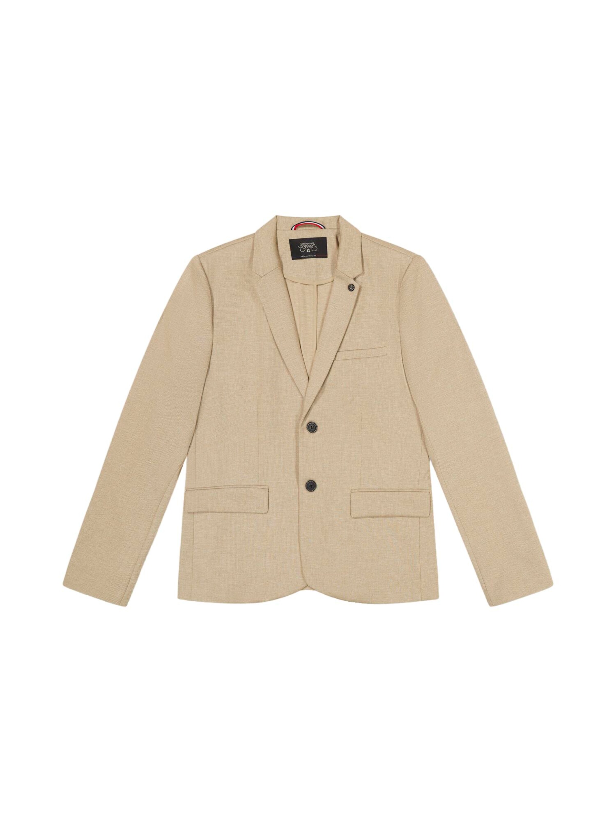 Coupe regular Veste de costume Le Temps Des Cerises en beige : devant