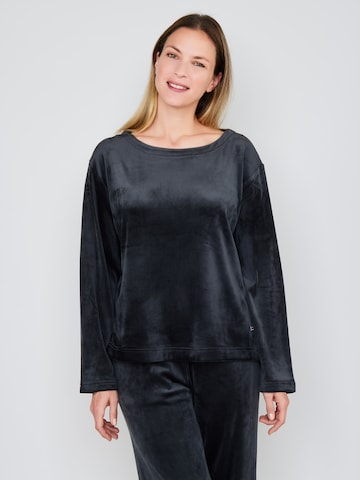JOOP! - Camiseta ' Velvet Oversized ' en negro: frente