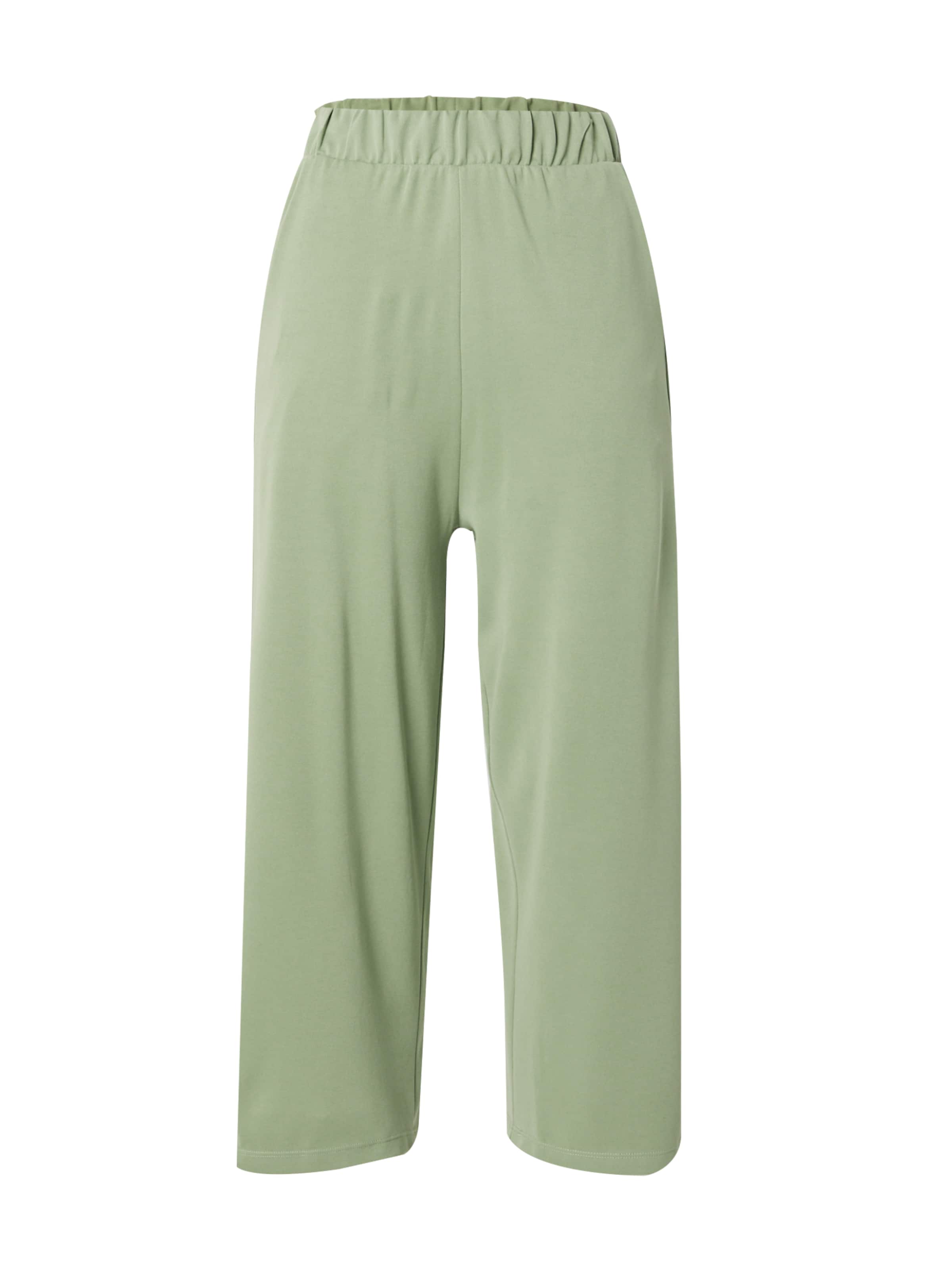 mbym - Perna larga Calças 'Anjelica' em verde: frente