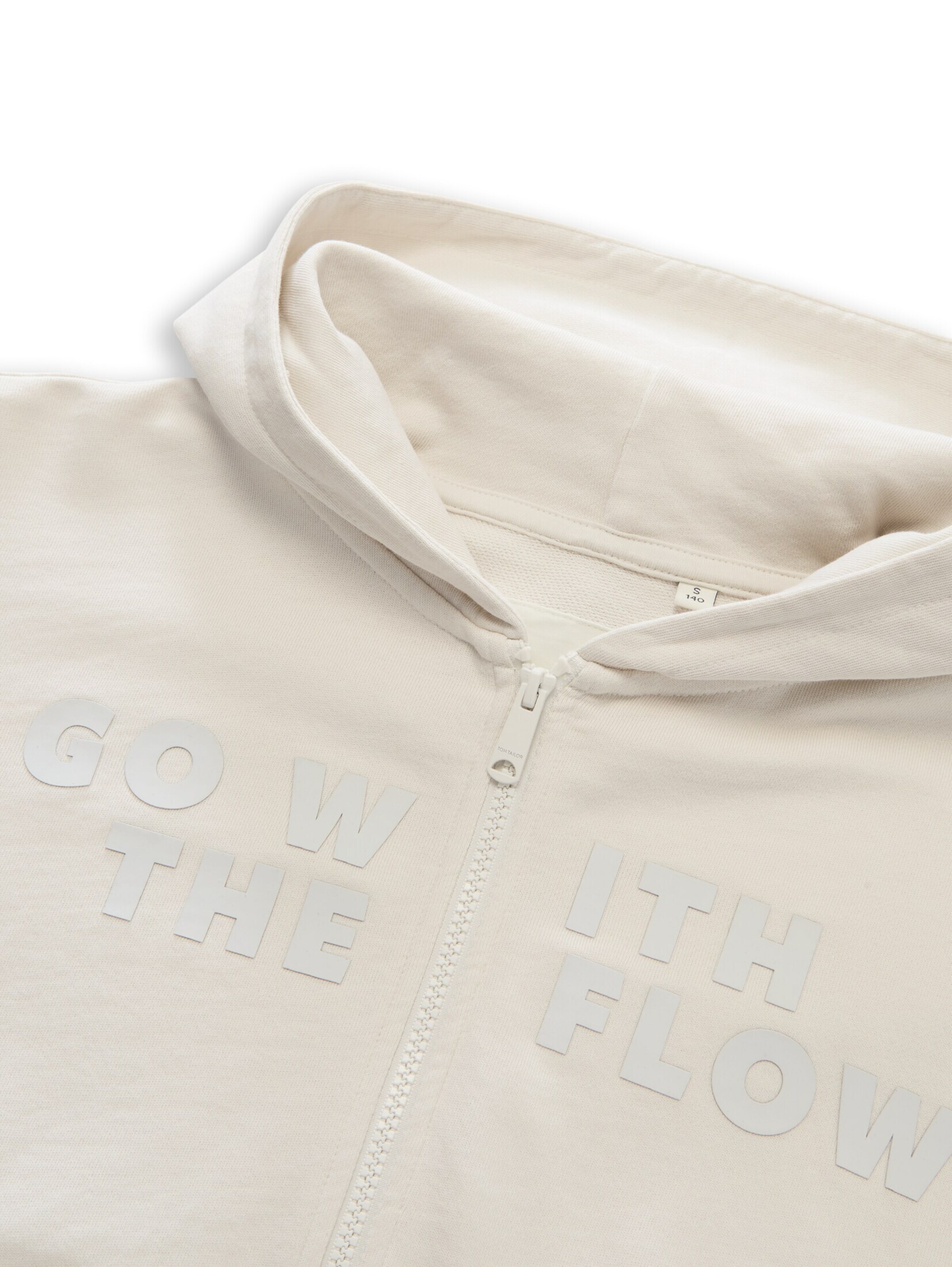 TOM TAILOR Sweatjacke in Weiß