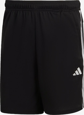 ADIDAS PERFORMANCE Regularen Športne hlače 'Train Essentials Piqué 3-Stripes' | črna barva: sprednja stran