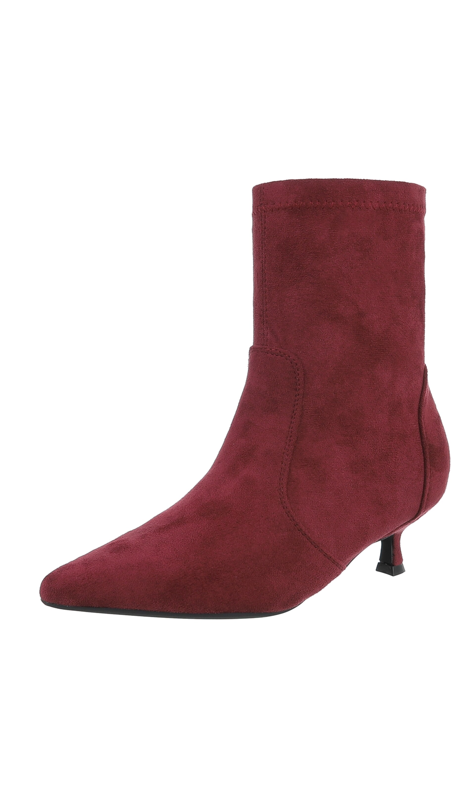 Ital-Design Stiefelette in Rot: Vorderseite