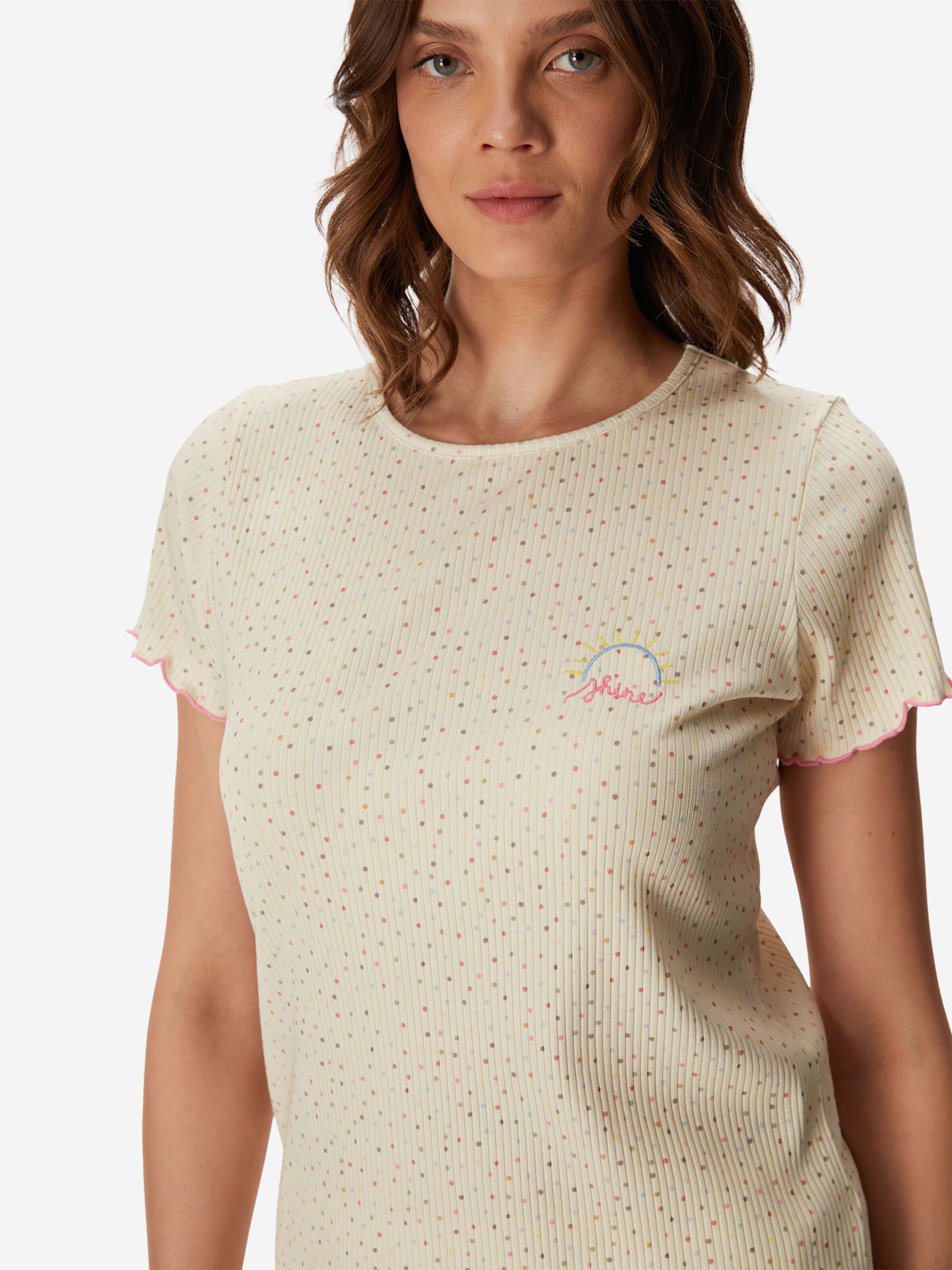 Goldenbay - Pijama de pantalón corto 'Hazel' en amarillo