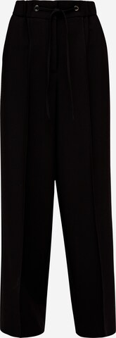 s.Oliver BLACK LABEL Wide Leg Hose in Schwarz: predná strana