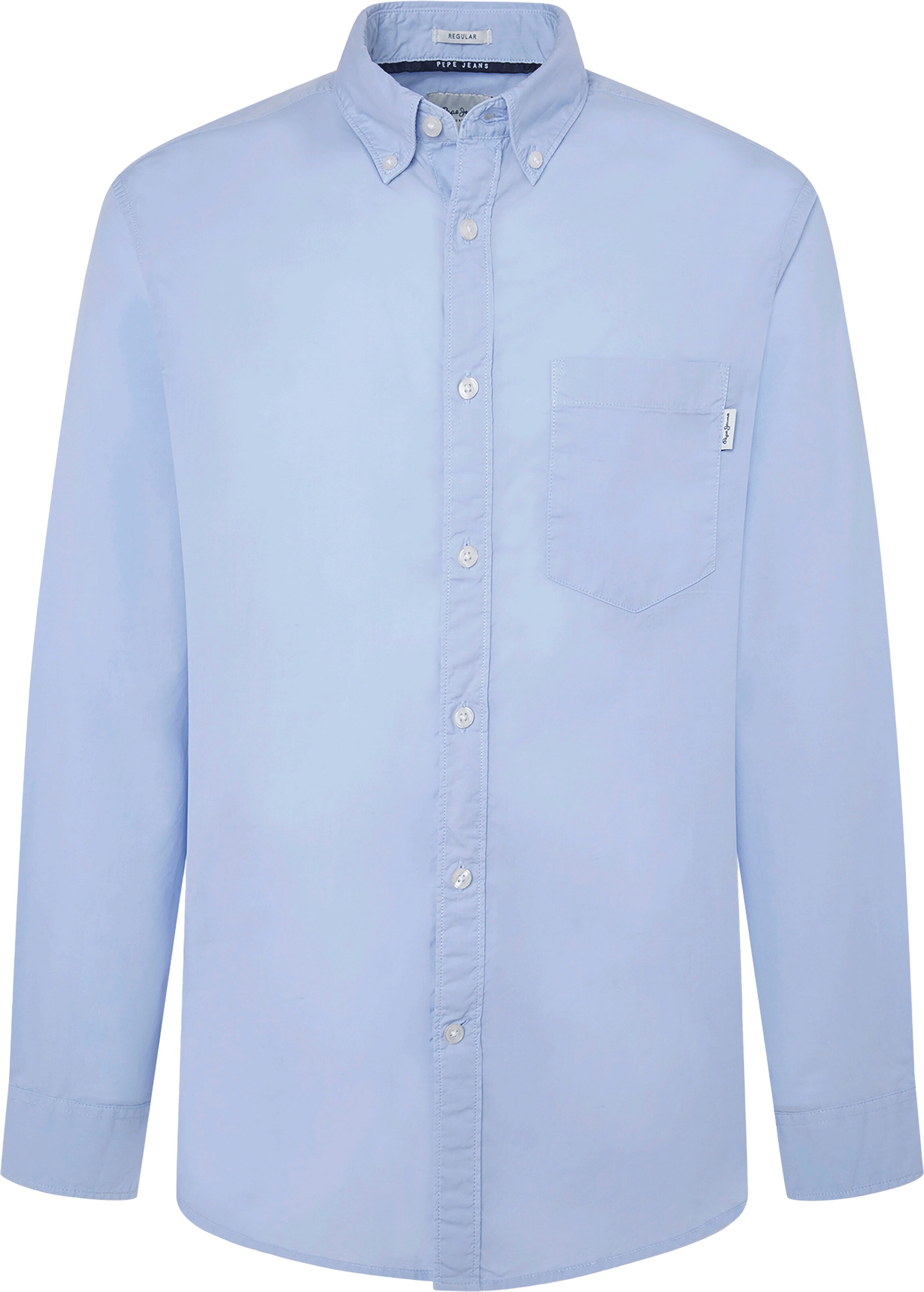 Pepe Jeans Regular fit Button Up Shirt in Blue: front