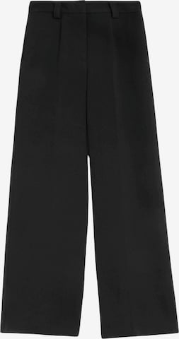 Marks & Spencer Wide leg Trousers with creases in Black: front