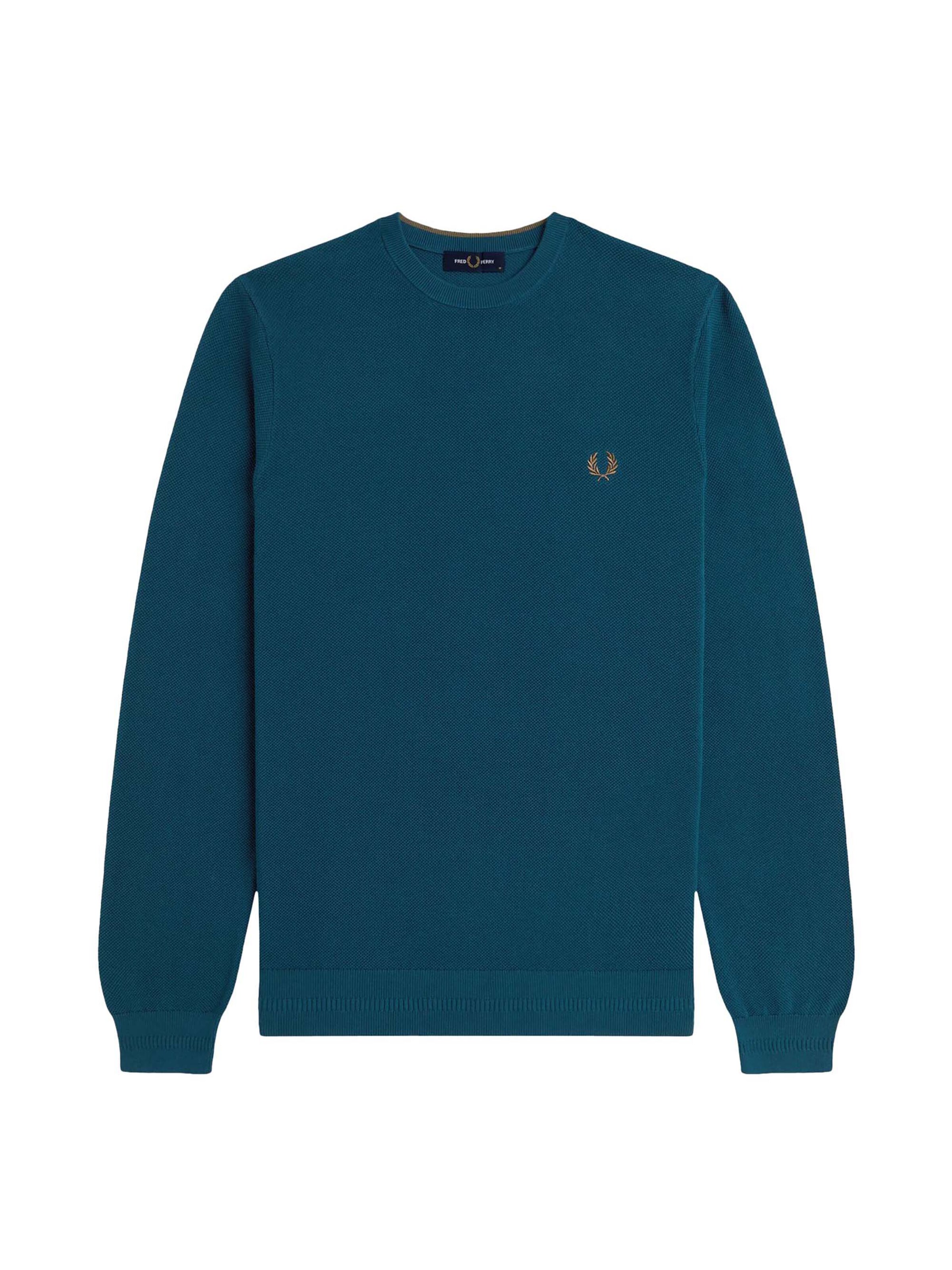 Pull-over 'Fp Piqué' Fred Perry en bleu : devant