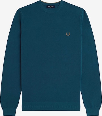 Pull-over 'Fp Piqué' Fred Perry en bleu : devant