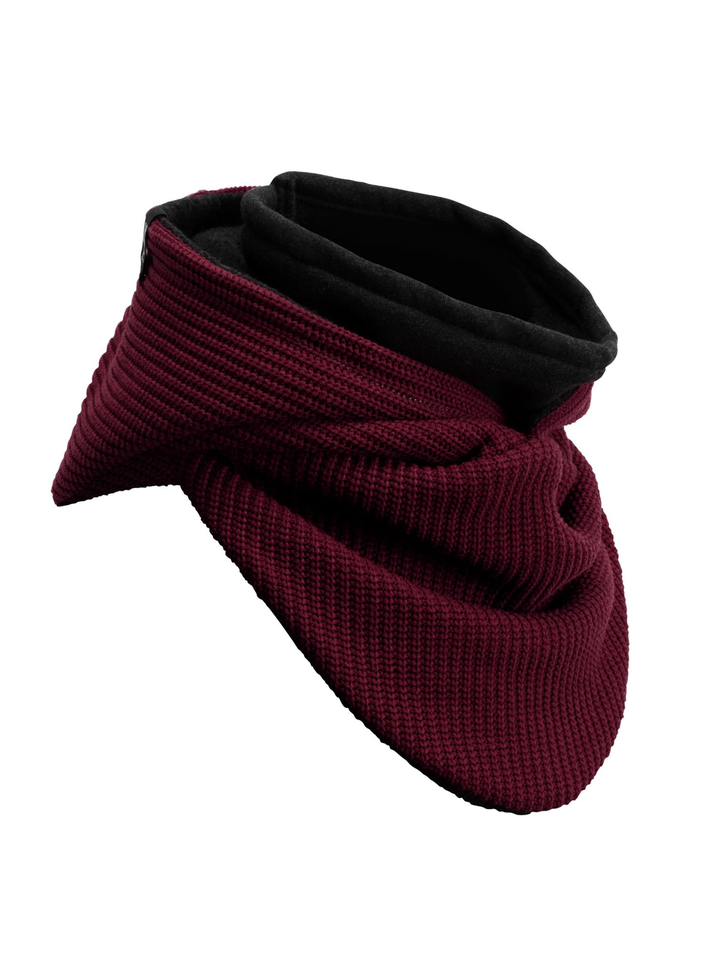 Manufaktur13 Tube Scarf 'Hooded Loop' in Red: front