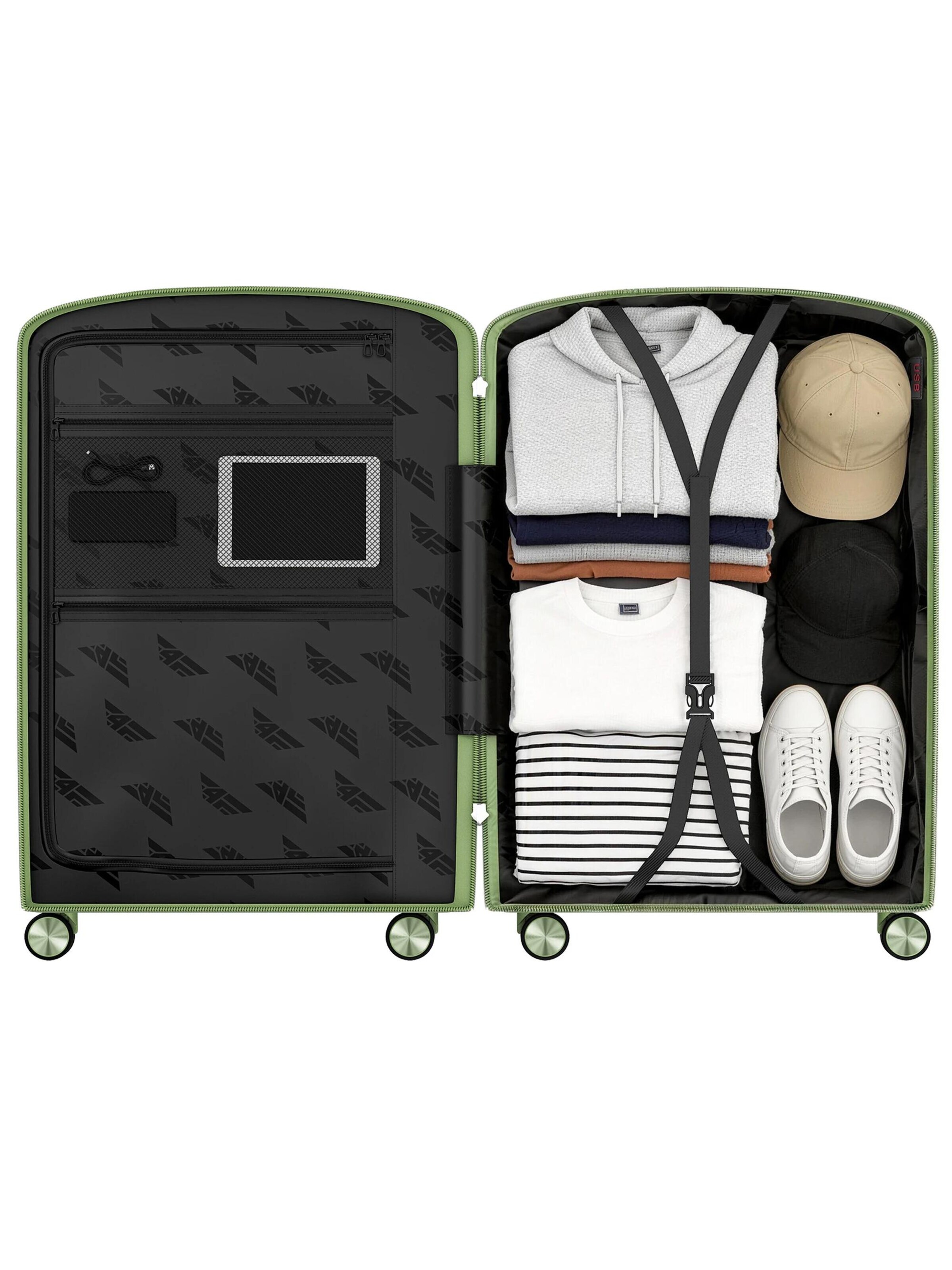 4FLY Suitcase Set 'Pixel' in Green