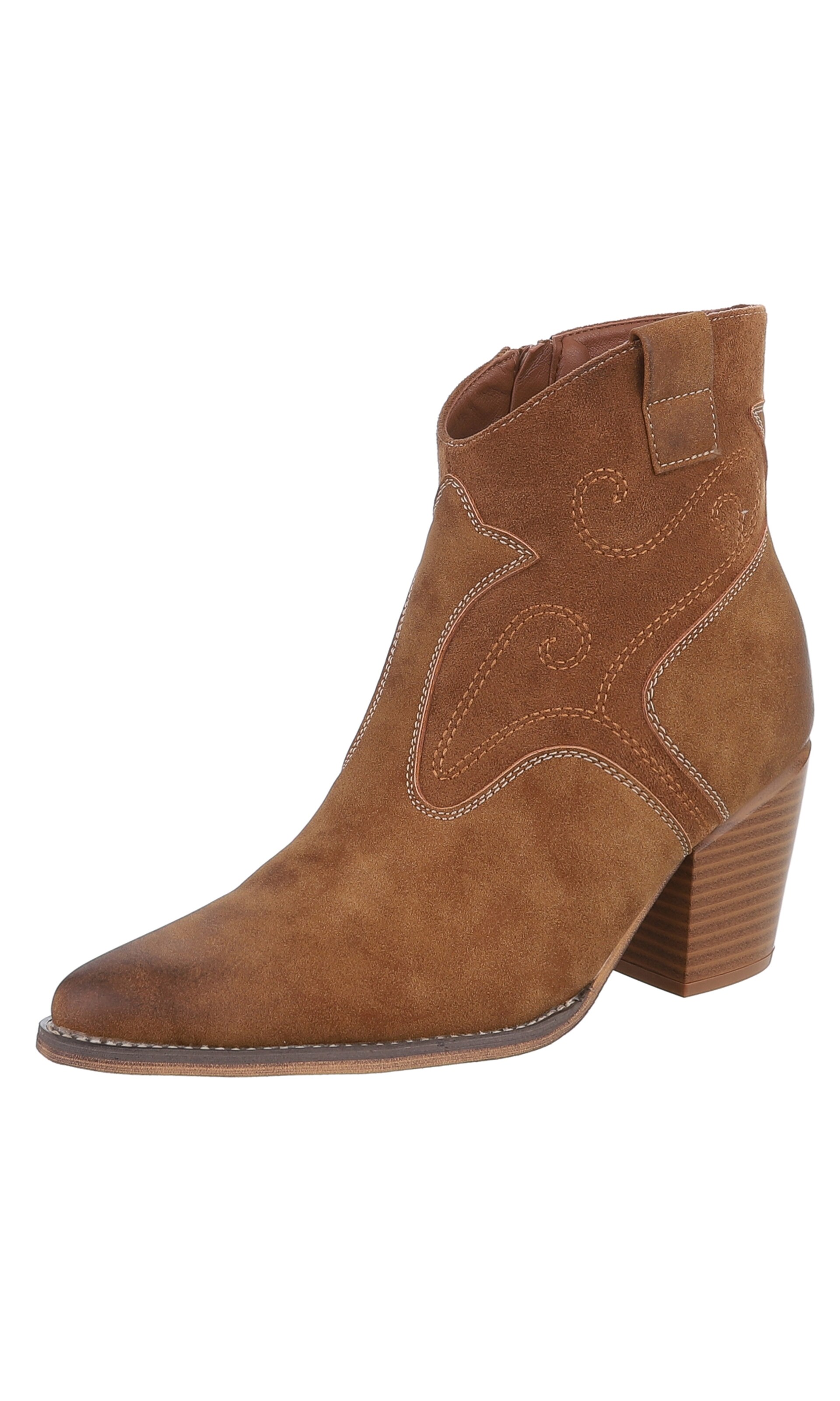 Ital-Design Cowboystiefel in Beige: Vorderseite
