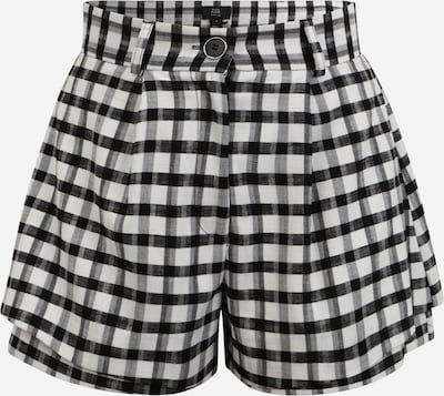 Pantaloni cutați 'GINGHAM' River Island Petite pe negru / alb, Vizualizare produs