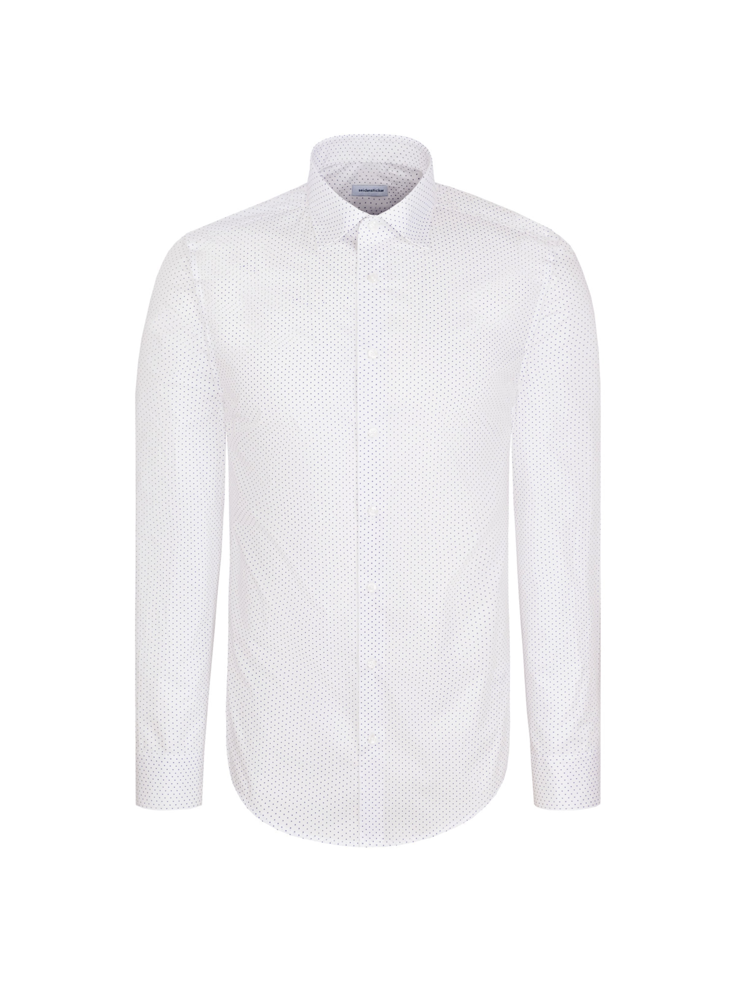 Coupe slim Chemise business 'Schwarze Rose' SEIDENSTICKER en blanc : devant