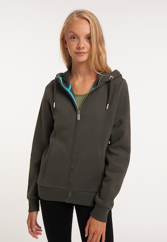TALENCE Zip-Up Hoodie in Green: front