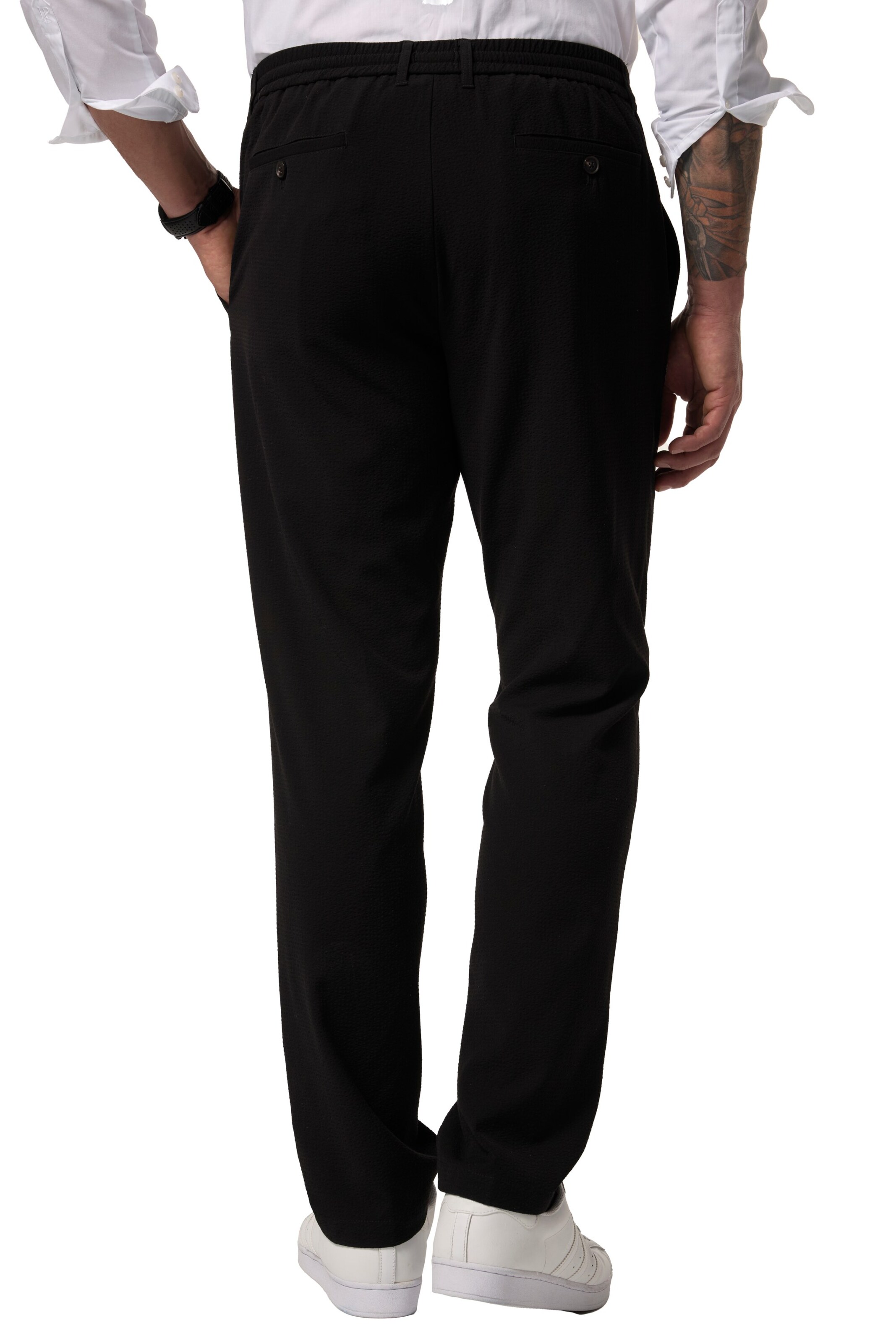 JP1880 Regular Trousers with creases in Black