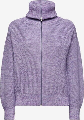 ESPRIT Knit Cardigan in Purple: front