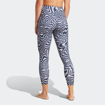 ADIDAS PERFORMANCE Skinny Παντελόνι φόρμας 'Essentials Printed' σε μπλε