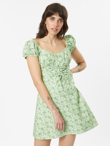 NA-KD Summer Dress in Green: front